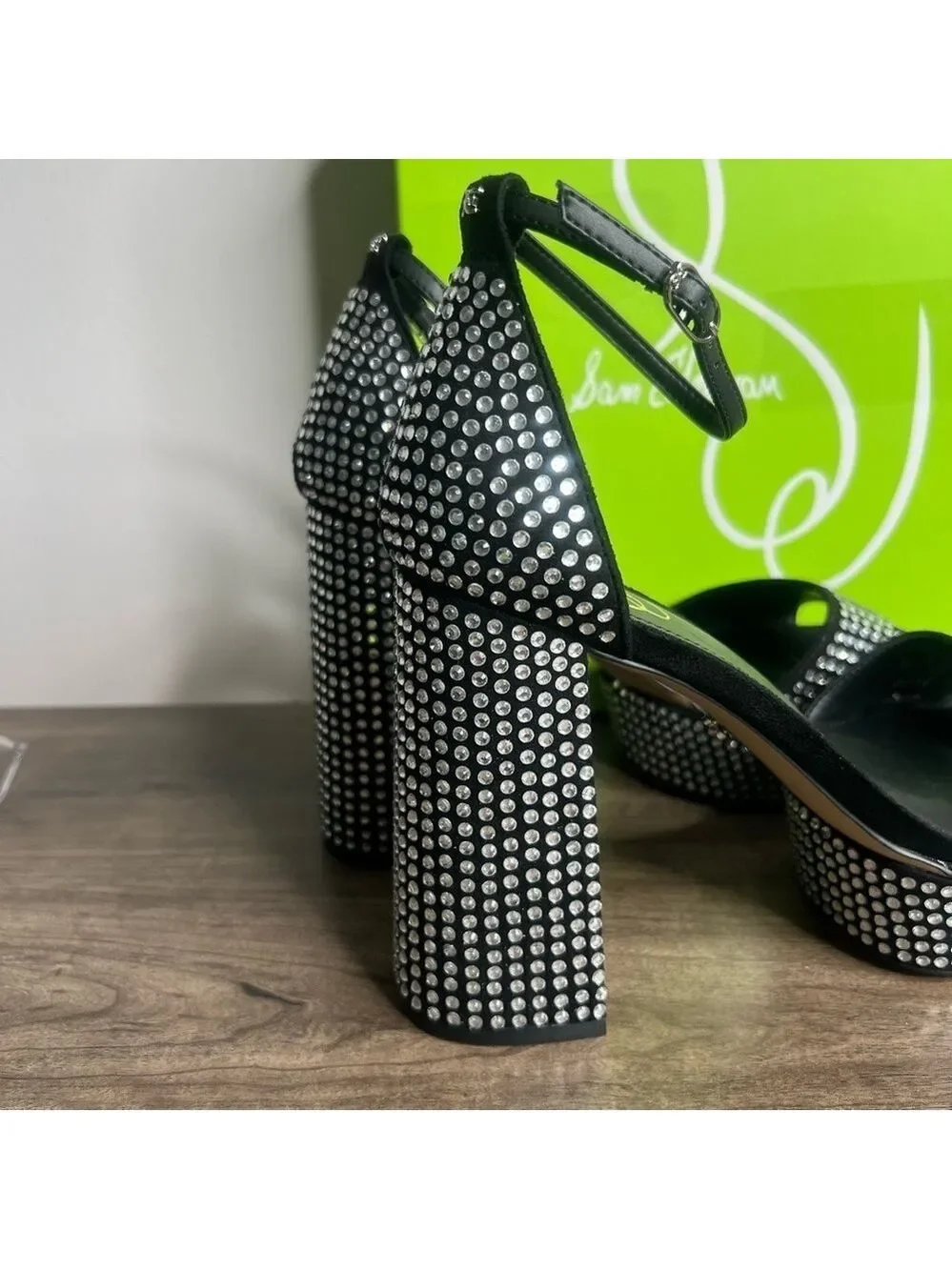 SAM EDELMAN NEW Women's Nelli Glitz BlackSue Shoe Size 10 #B1436